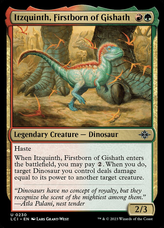 Itzquinth, Firstborn of Gishath, The lost caverns of ixalan Card Art