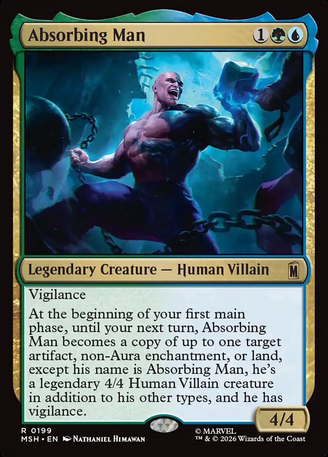 Absorbing Man, Marvel Super Heroes Card Art