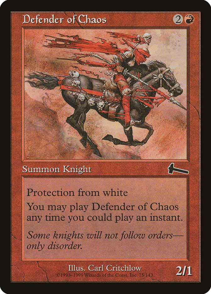 Defender of Chaos, Urza's legacy Card Art