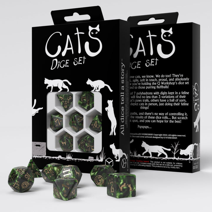 Q Workshop - Dice - RPG Set - CATS - Pixel