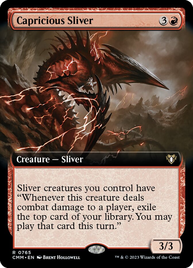 Capricious Sliver, Commander masters Card Art