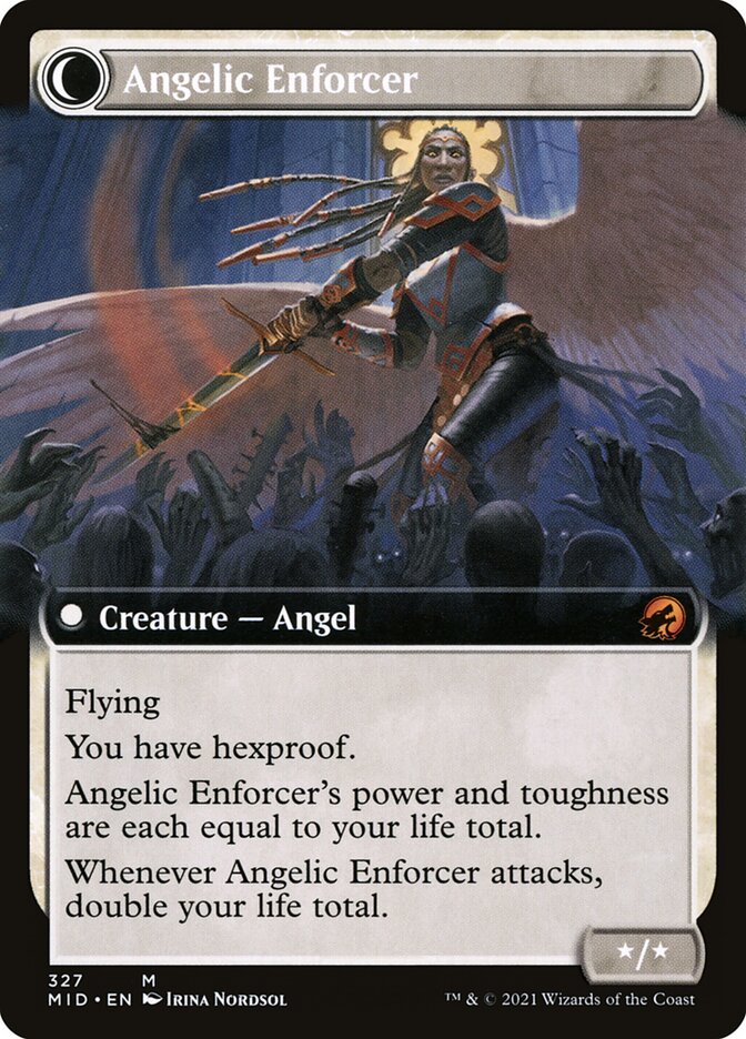 Enduring Angel // Angelic Enforcer, Innistrad: Midnight Hunt Card Art