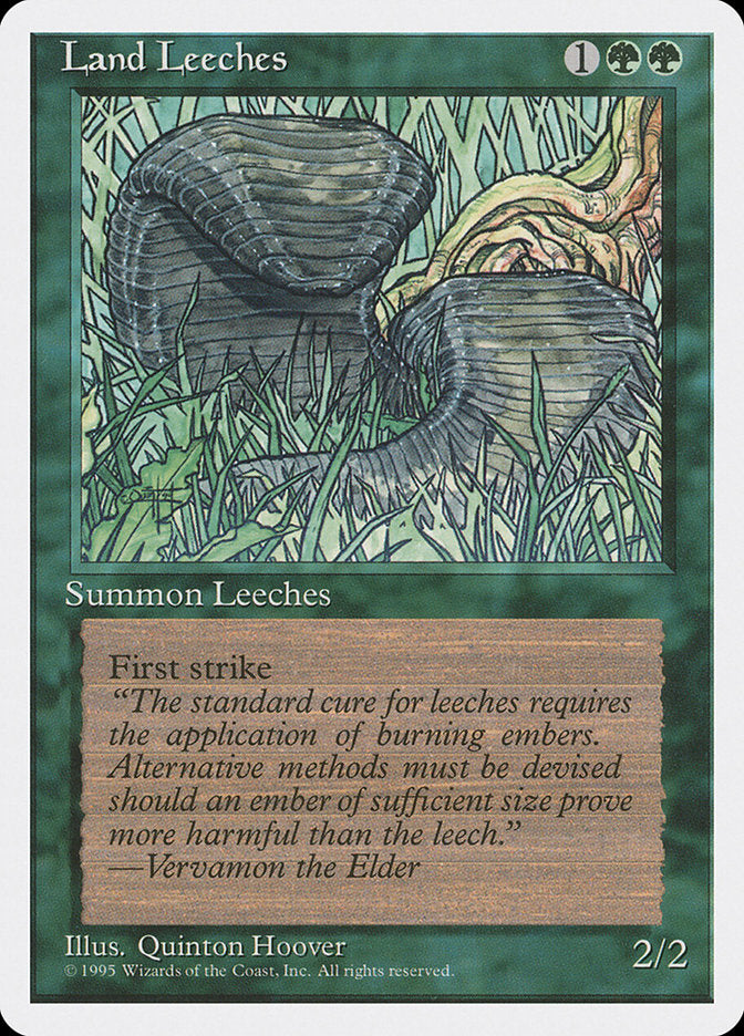 Land Leeches, Fourth edition Card Art