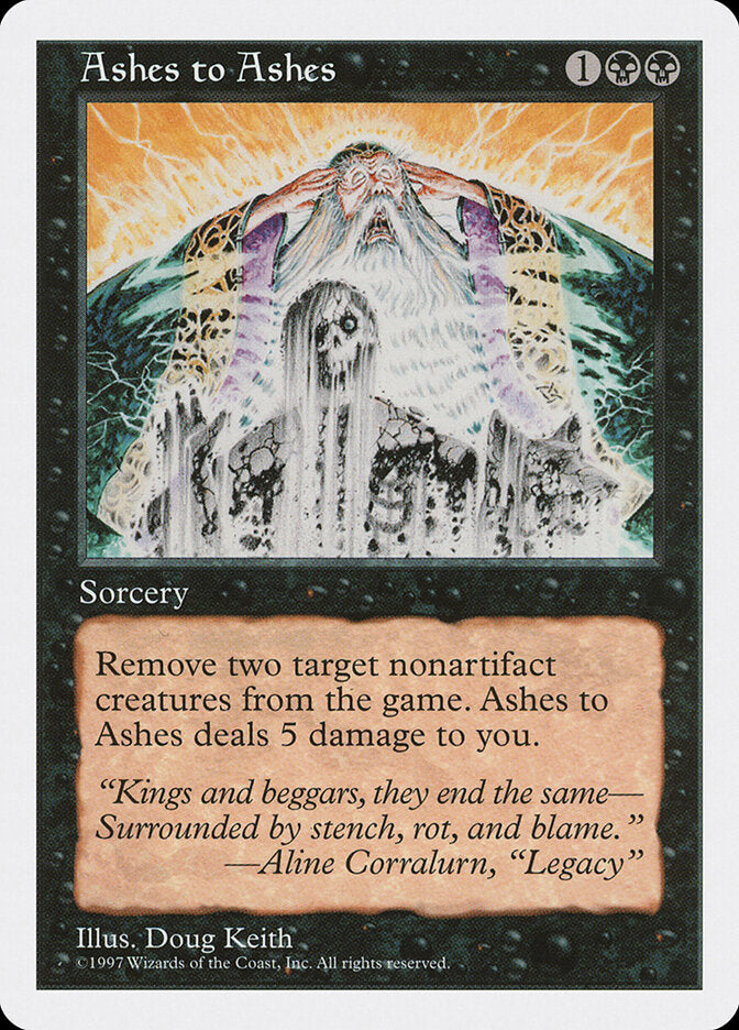 Ashes to Ashes, Fifth Edition Card Art