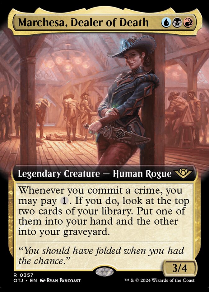 Marchesa, Dealer of Death, Outlaws Of Thunder Junction Card Art