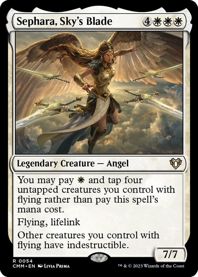 Sephara, Sky's Blade, Commander masters Card Art