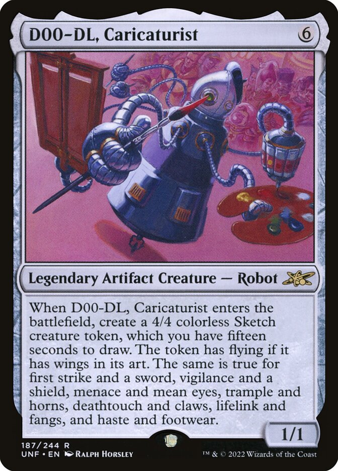 D00-DL, Caricaturist, Unfinity Card Art
