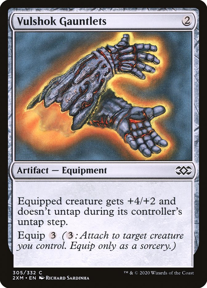 Vulshok Gauntlets, Double masters Card Art