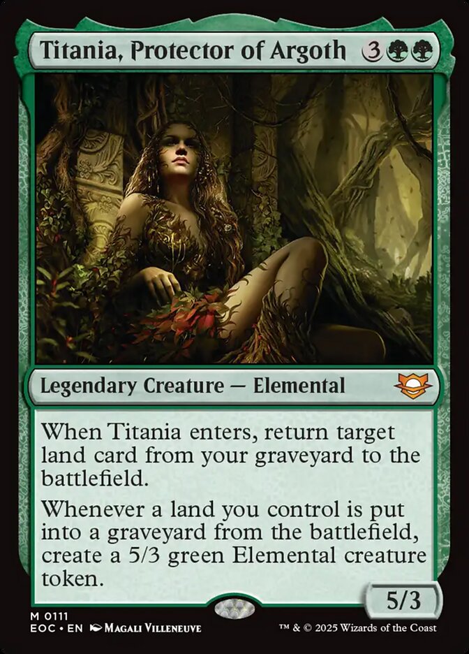 Titania, Protector of Argoth, Edge Of Eternities Commander Card Art