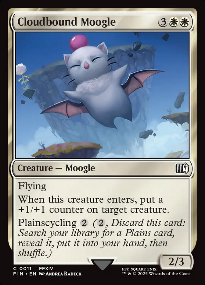 Cloudbound Moogle, Final fantasy Card Art
