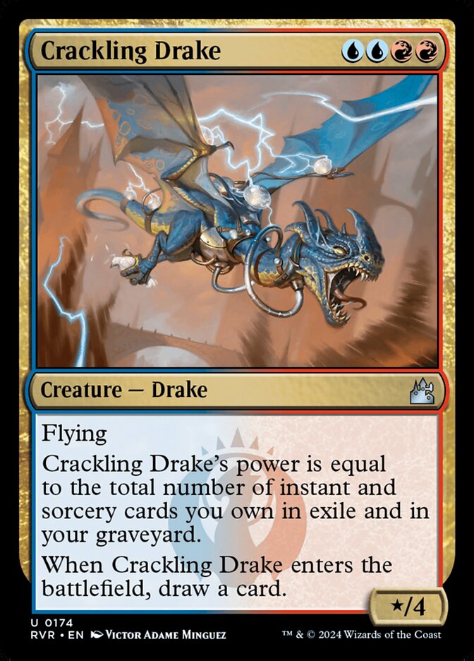 Crackling Drake, Ravnica remastered Card Art