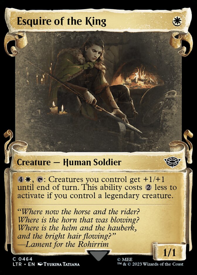 Esquire of the King, The lord of the rings: tales of middle-earth Card Art