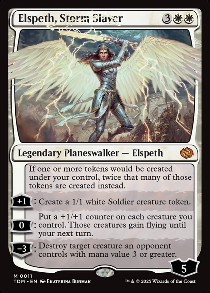 Elspeth, Storm Slayer, Tarkir: dragonstorm Card Art