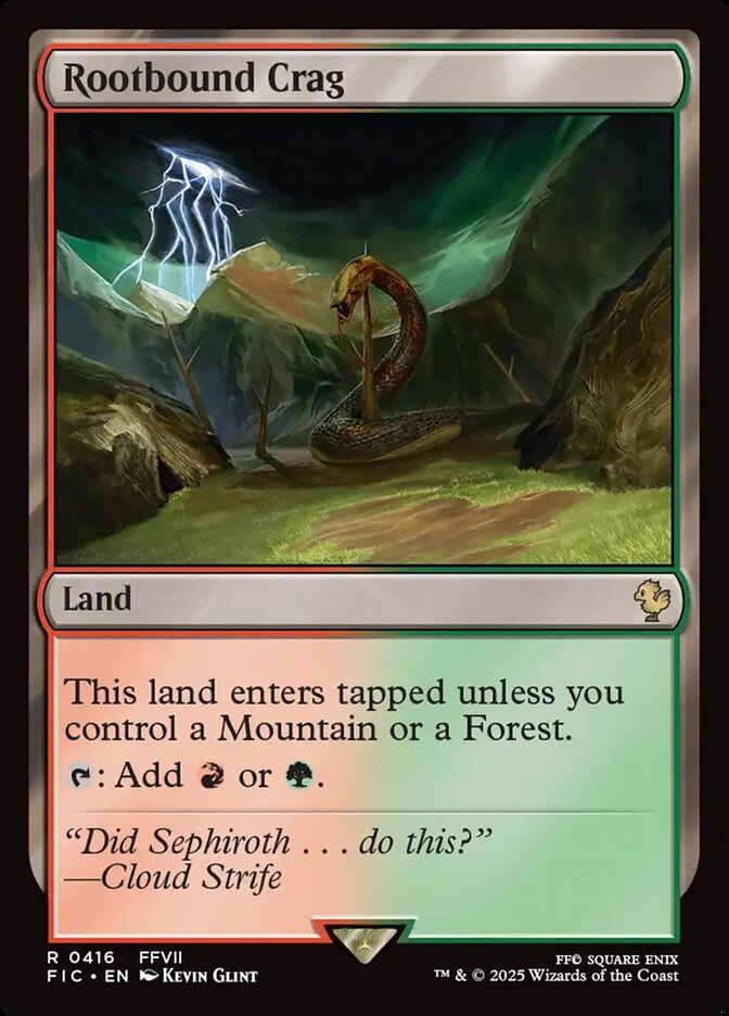 Rootbound Crag, Final fantasy commander Card Art