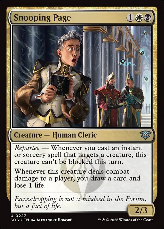 Snooping Page, Secrets Of Strixhaven Card Art