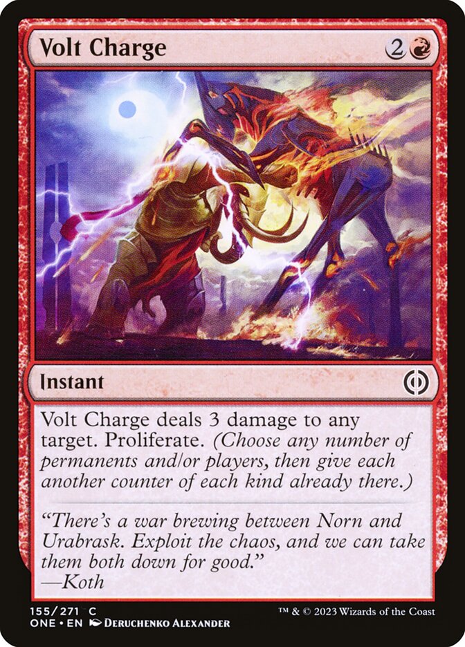 Volt Charge, Phyrexia: all will be one Card Art