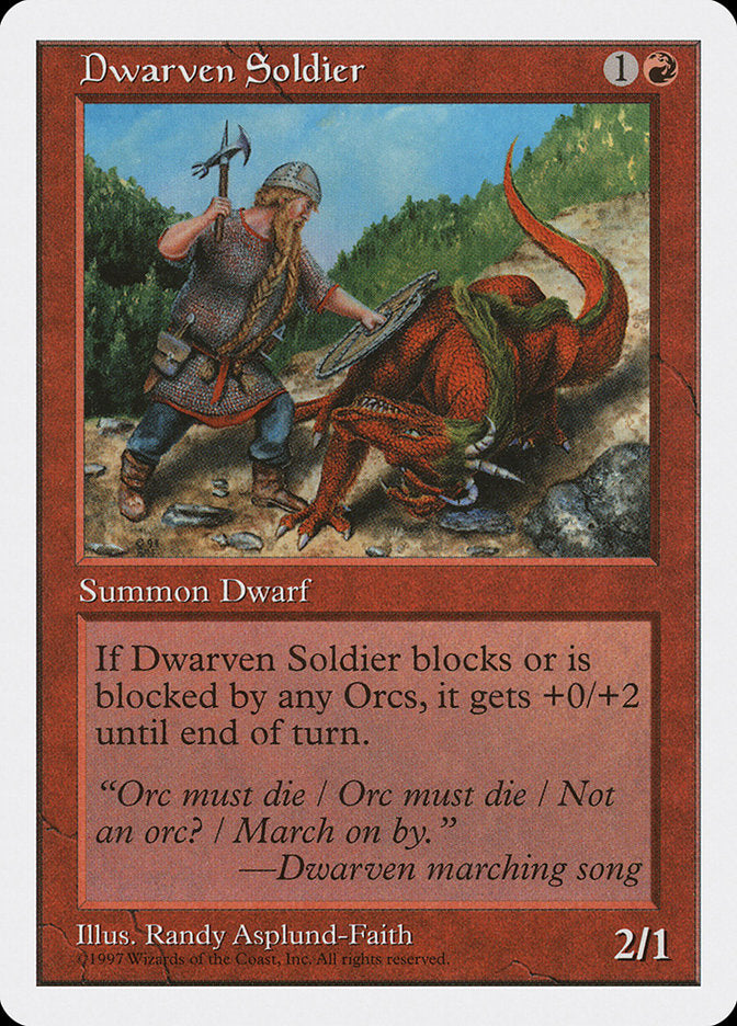 Dwarven Soldier, Fifth Edition Card Art