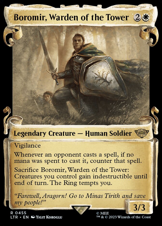 Boromir, Warden of the Tower, The Lord Of The Rings: Tales Of Middle-Earth Card Art
