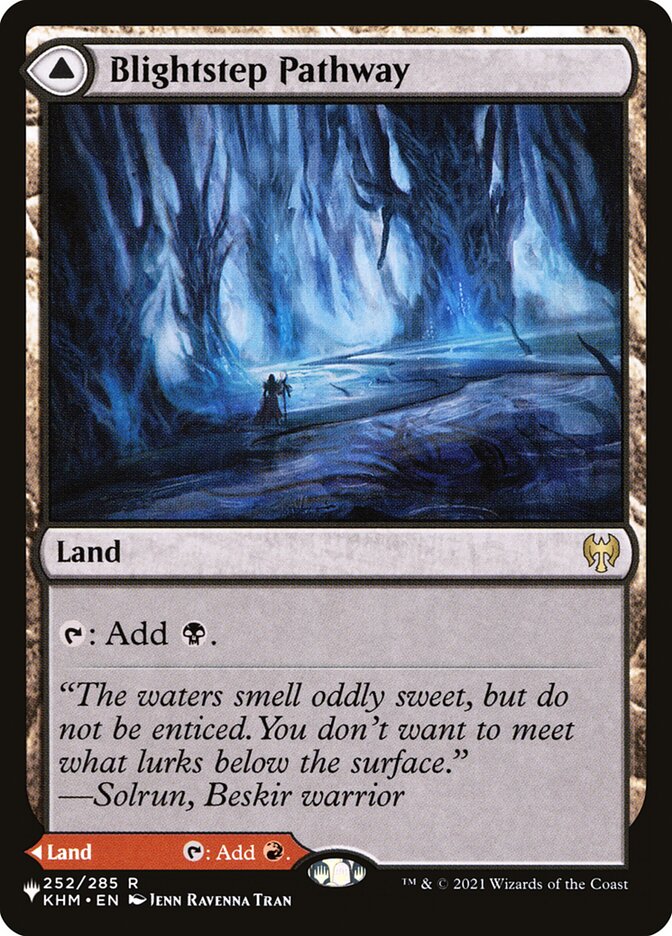 Blightstep Pathway // Searstep Pathway, The List Card Art
