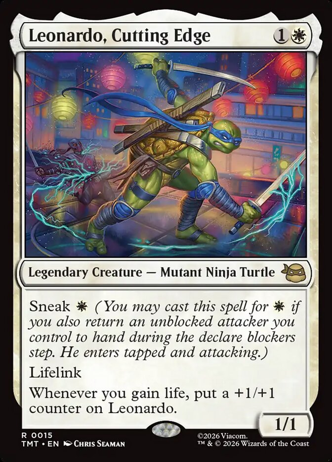 Leonardo, Cutting Edge, Teenage Mutant Ninja Turtles Card Art
