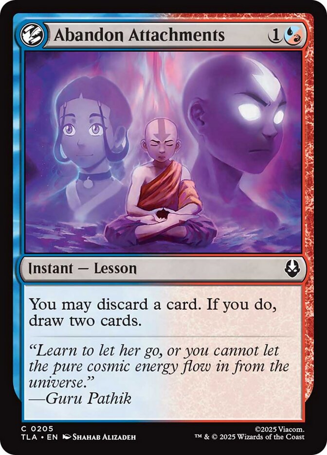Abandon Attachments, Avatar: The Last Airbender Card Art