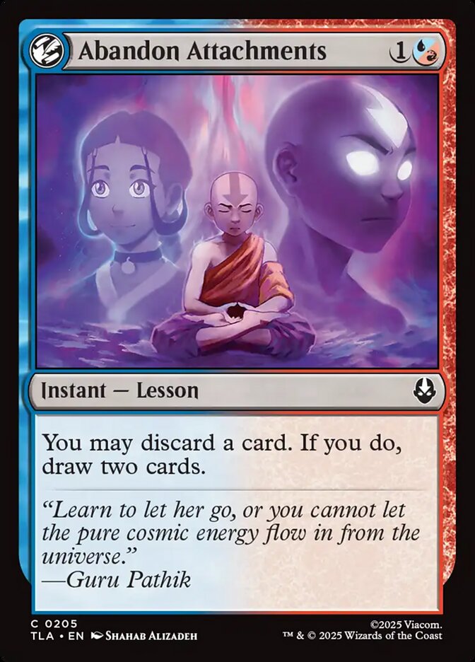 Abandon Attachments, Avatar: The Last Airbender Card Art