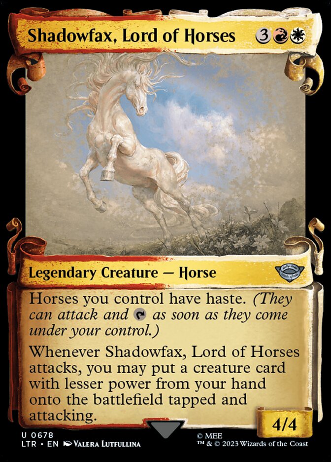 Shadowfax, Lord of Horses, The lord of the rings: tales of middle-earth Card Art