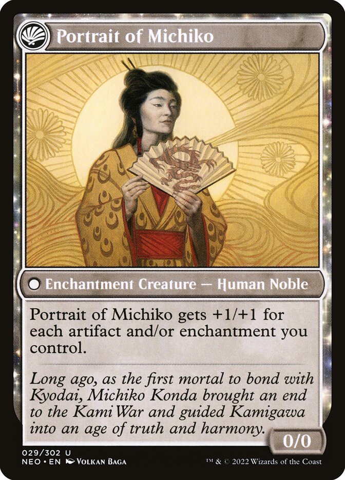 Michiko's Reign of Truth // Portrait of Michiko, Kamigawa: neon dynasty Card Art