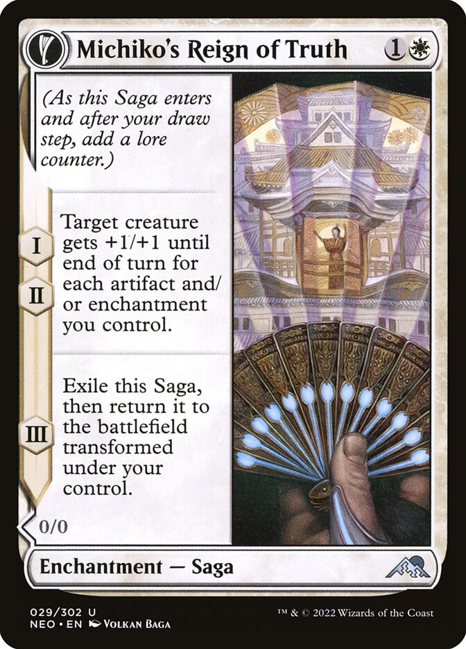 Michiko's Reign of Truth // Portrait of Michiko, Kamigawa: neon dynasty Card Art