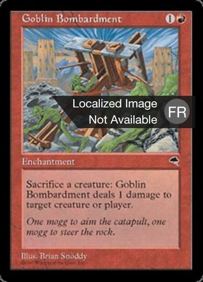 Goblin Bombardment, Tempest Card Art