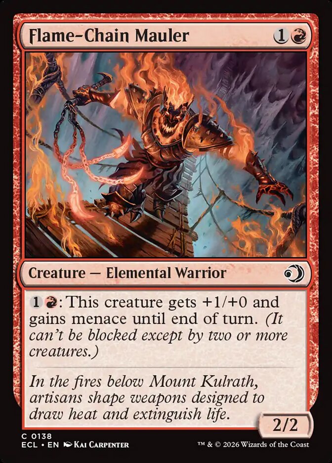 Flame-Chain Mauler, Lorwyn Eclipsed Card Art