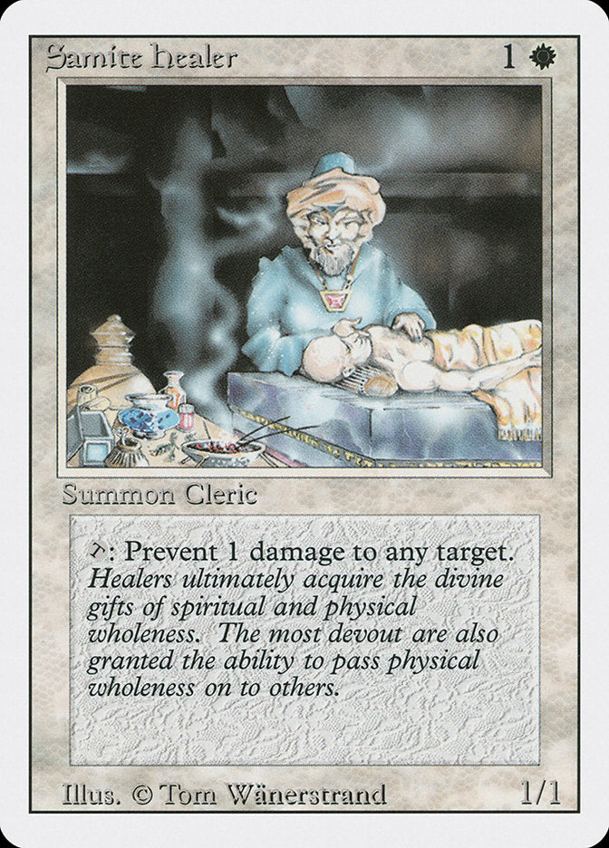 Samite Healer, Revised edition Card Art