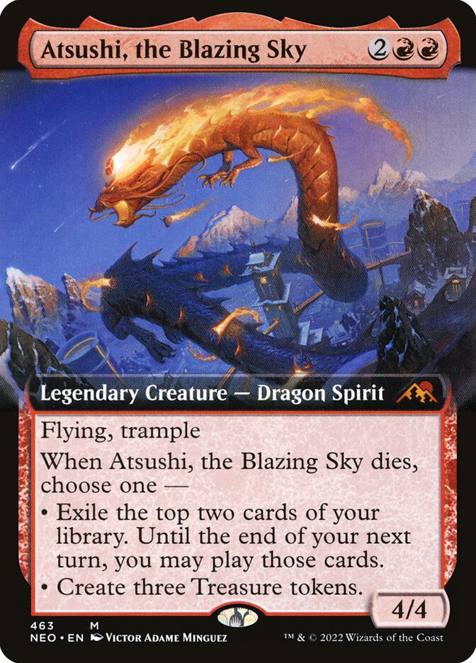 Atsushi, the Blazing Sky, Kamigawa: neon dynasty Card Art