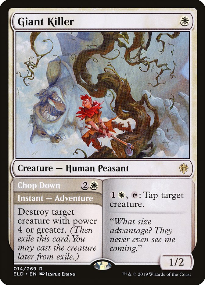 Giant Killer // Chop Down, Throne of eldraine Card Art
