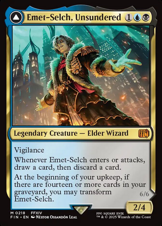 Emet-Selch, Unsundered // Hades, Sorcerer of Eld, Final fantasy Card Art