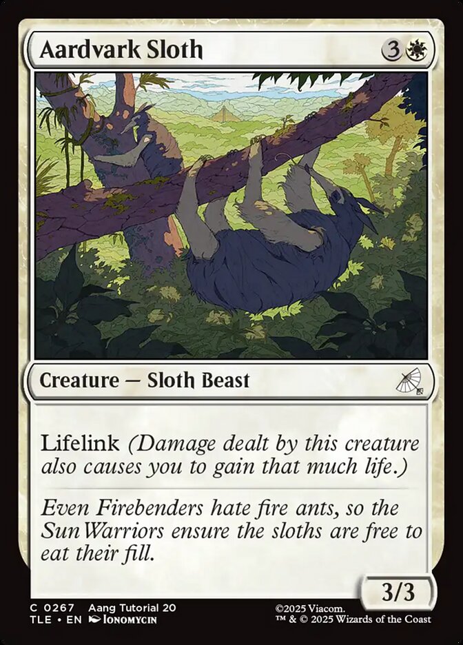 Aardvark Sloth, Avatar: The Last Airbender Eternal Card Art