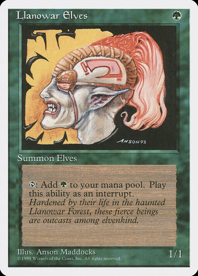 Llanowar Elves, Fourth Edition Card Art