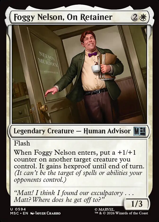 Foggy Nelson, On Retainer, Marvel Super Heroes Commander Card Art