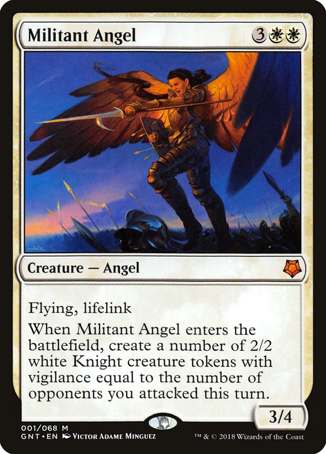 Militant Angel, Game Night Card Art
