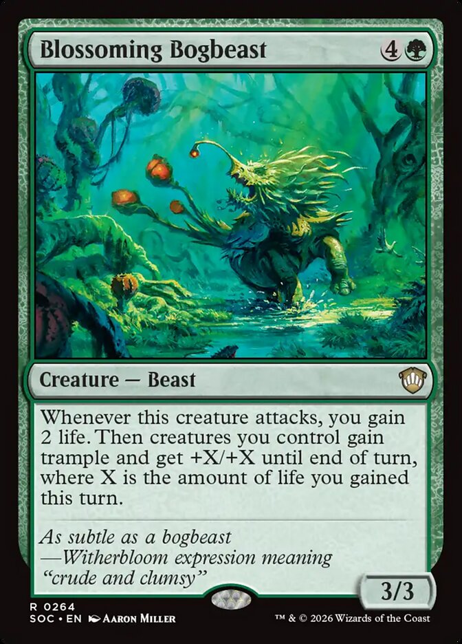 Blossoming Bogbeast, Secrets Of Strixhaven Commander Card Art