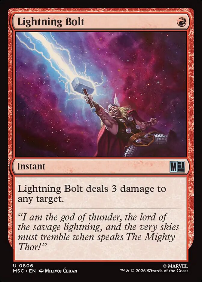 Lightning Bolt, Marvel Super Heroes Commander Card Art