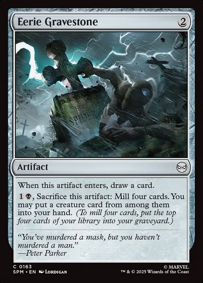 Eerie Gravestone, Marvel'S Spider-Man Card Art