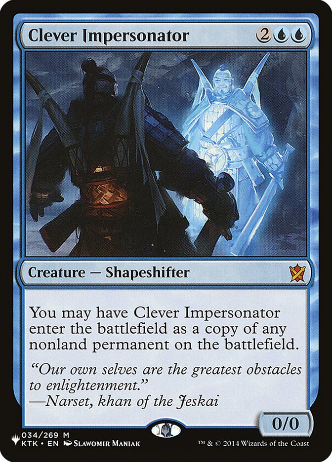 Clever Impersonator, The List Card Art