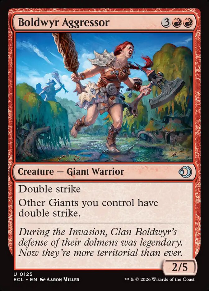 Boldwyr Aggressor, Lorwyn Eclipsed Card Art