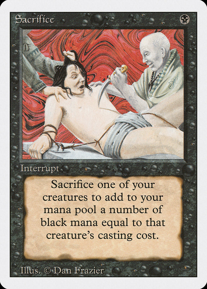 Sacrifice, Revised edition Card Art