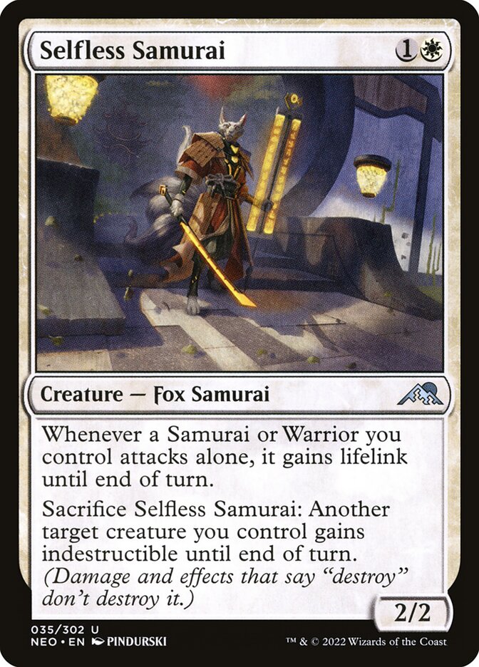 Selfless Samurai, Kamigawa: neon dynasty Card Art