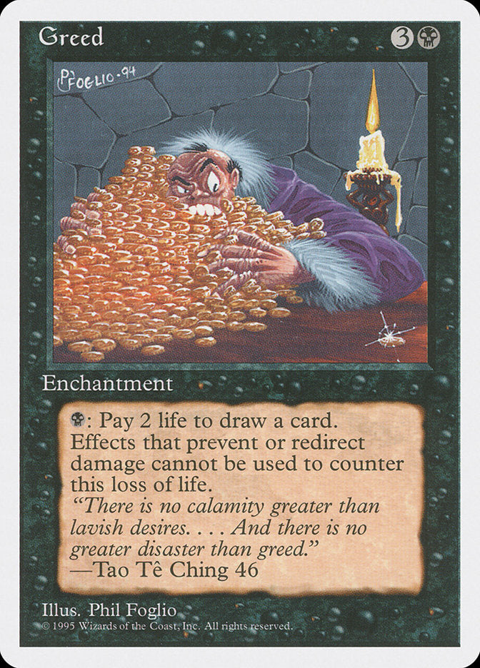 Greed, Fourth Edition Card Art