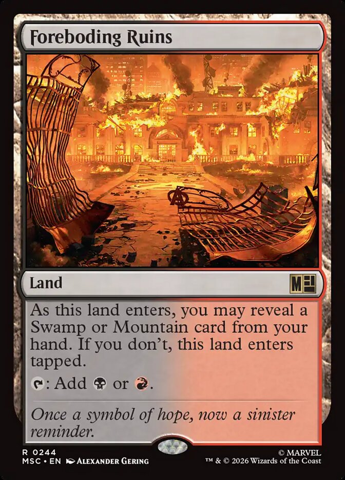 Foreboding Ruins, Marvel Super Heroes Commander Card Art
