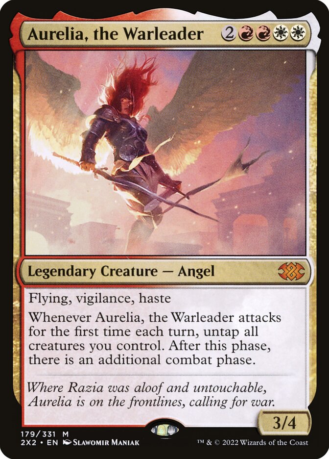 Aurelia, the Warleader, Double masters 2022 Card Art