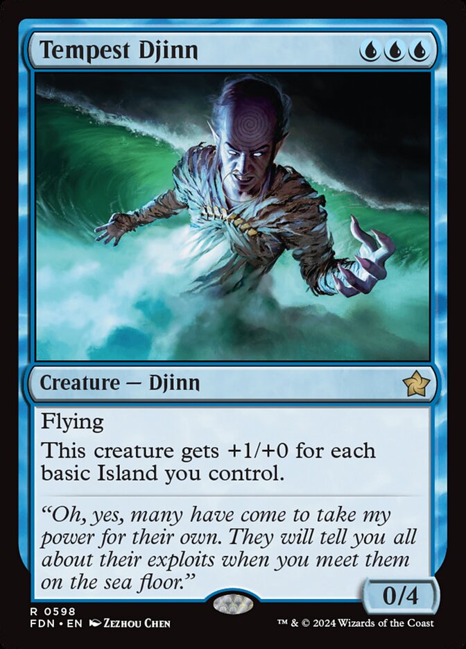Tempest Djinn, Foundations Card Art